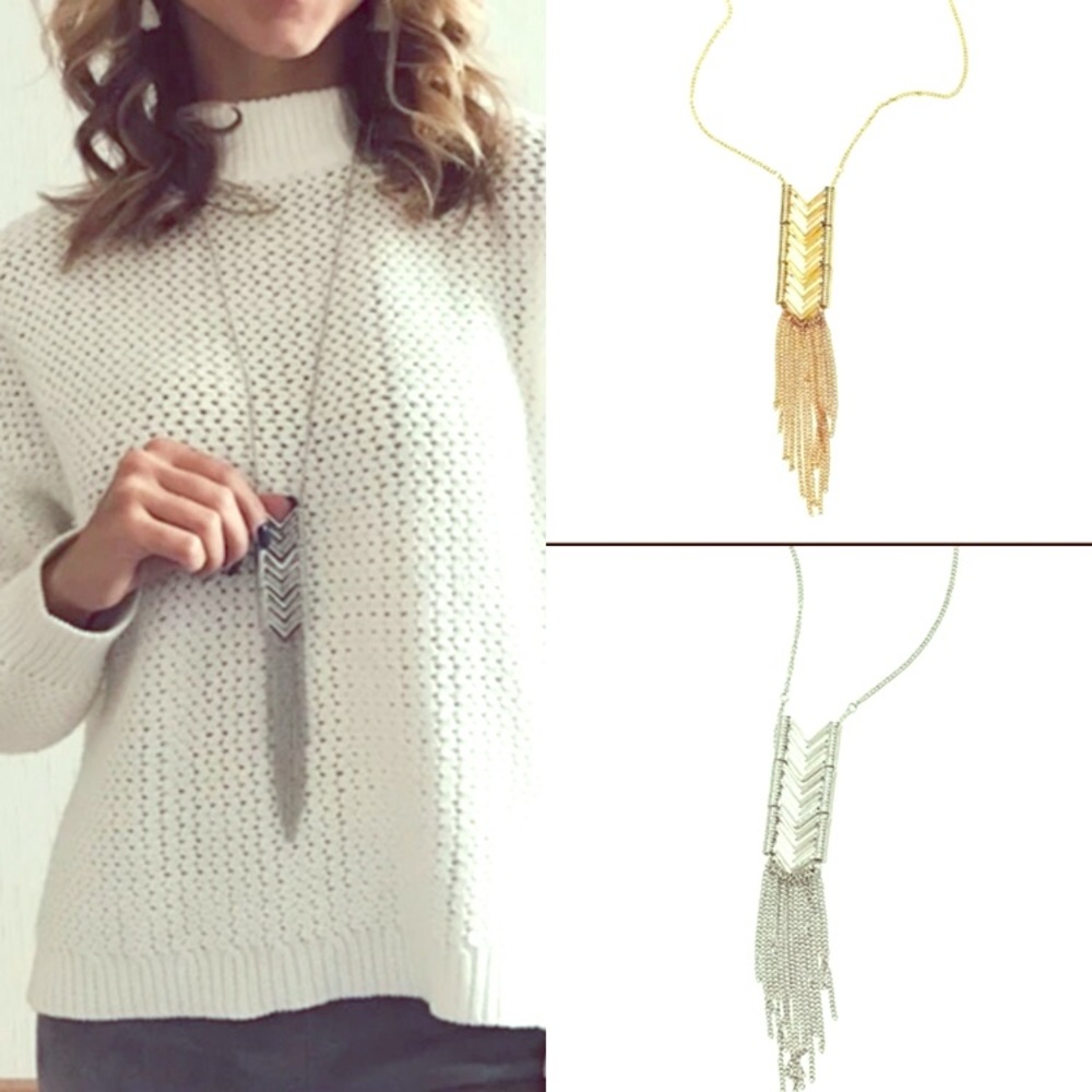 Sweater Chain Necklace Gold & Silver NWT
